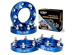 1-Inch Hubcentric Pro Billet Wheel Spacers; Blue (03-24 4Runner)