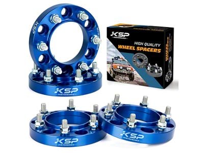 1-Inch Hubcentric Pro Billet Wheel Spacers; Blue (03-24 4Runner)