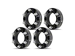 1.25-Inch 6-Lug Wheel Spacers; Black; Set of Four (03-24 4Runner)