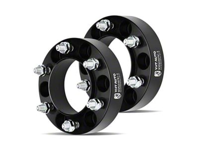 1.50-Inch 6-Lug Wheel Spacers; Black; Set of Two (03-24 4Runner)