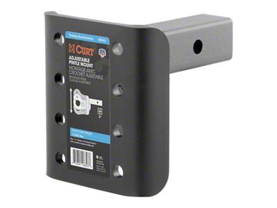 2-Inch Receiver Hitch Adjustable Pintle Mount; 17,000 lb. (Universal; Some Adaptation May Be Required)