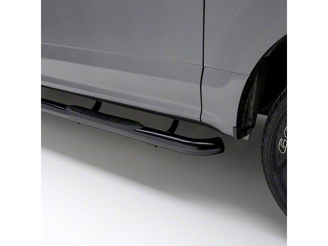 3-Inch Round Side Step Bars; Black (14-24 4Runner SR5, Trail)