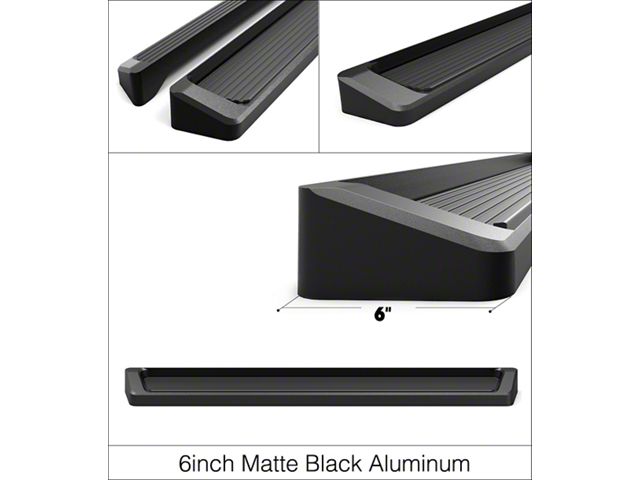 6-Inch iStep Running Boards; Black (10-13 4Runner SR5; 10-24 4Runner Limited; 19-24 4Runner Nightshade)
