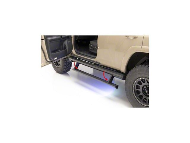 ActionTrac Powered Running Boards; Carbide Black (03-24 4Runner)