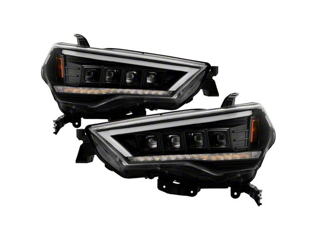 APEX Series High-Power LED Module Headlights; Black Housing; Clear Lens (14-20 4Runner)