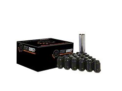 Black Acorn Spline Lug Nuts; M12x1.5; Set of 24 (03-24 4Runner)