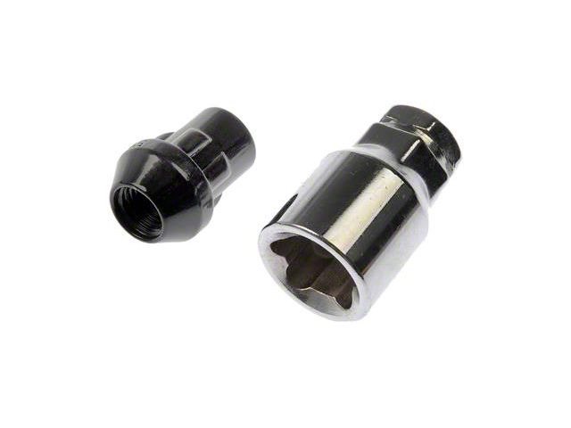 Black Chrome Acorn Wheel Lug Nuts; M12x1.50; Set of 20 (03-24 4Runner)