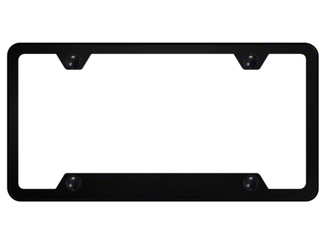 Blank Cut-Out 4-Hole License Plate Frame (Universal; Some Adaptation May Be Required)