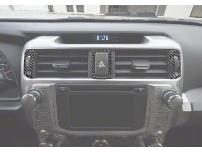 Center Air Vent Accent Trim Strip; Forged Carbon Fiber (14-24 4Runner)