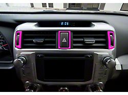 Center Air Vent Accent Trim Strip; Hot Pink (14-24 4Runner)