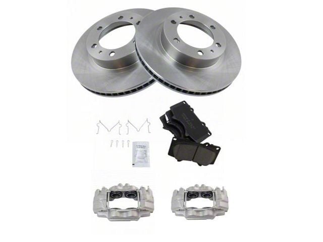 Ceramic 6-Lug Brake Rotor, Pad and Caliper Kit; Front (03-09 4Runner w/ 12.56-Inch Front Rotors)