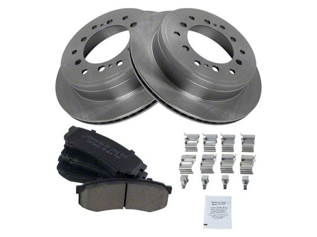 Ceramic Performance 6-Lug Brake Rotor and Pad Kit; Rear (10-19 4Runner)