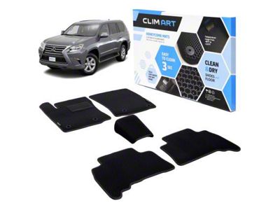 Custom Fit Front and Rear Floor Liners; Black (13-22 4Runner)