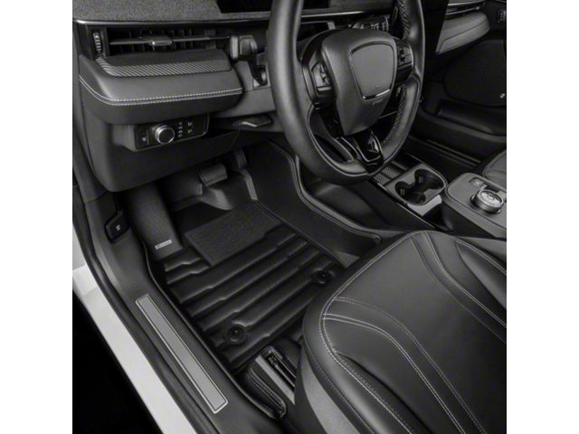 Custom Front, Rear and Third Row Floor Mats; Black (10-24 4Runner w/ Third Row Seats)