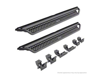 Go Rhino Dominator Xtreme D1 Side Step Bars; Textured Black (14-24 4Runner)