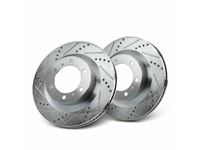 Drilled and Slotted 6-Lug Rotors; Front Pair (10-24 4Runner)