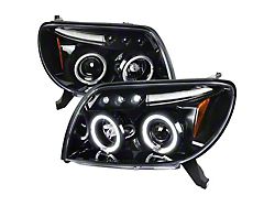 Dual Halo Projector Headlights; Jet Black Housing; Clear Lens (03-05 4Runner)