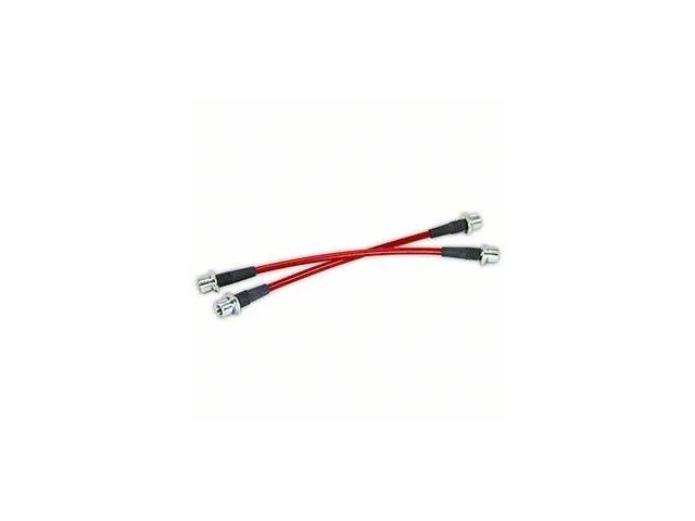 Extended Rear Brake Lines; Red (03-13 4Runner)