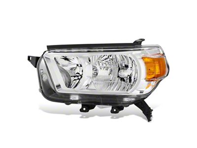 Factory Style Headlight; Chrome Housing; Clear Lens; Driver Side (10-13 4Runner)