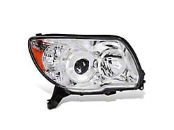 Factory Style Headlight; Chrome Housing; Clear Lens; Passenger Side (06-09 4Runner)