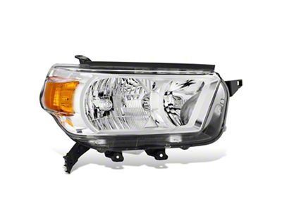 Factory Style Headlight; Chrome Housing; Clear Lens; Passenger Side (10-13 4Runner)