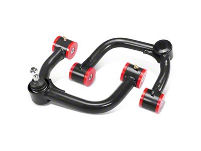 Front Upper Control Arms for 2 to 4-Inch Lift; Black/Red (03-24 4Runner)