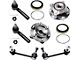 Front Wheel Hub Assemblies with Sway Bar Links and Outer Tie Rods (03-09 4WD 4Runner)