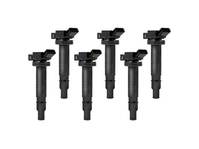 Ignition Coils; Set of Six; Black (03-09 4.0L 4Runner)