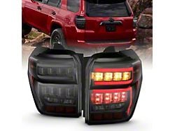 LED Bar Style Tail Lights with Sequential Turn Signal; Black Housing; Smoked Lens (14-24 4Runner)