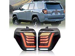 LED Tail Lights; Black Housing; Smoked Lens (14-24 4Runner)