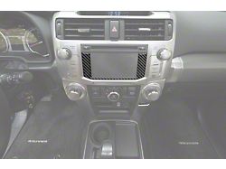 Lower Radio Display Accent Trim; Forged Carbon Fiber (14-24 4Runner)