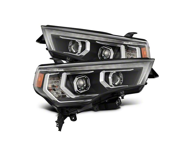 AlphaRex MK II LUXX-Series LED Projector Headlights; Black Housing; Clear Lens (21-24 4Runner)