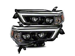 AlphaRex LUXX-Series Projector Headlights; Alpha Black Housing; Clear Lens (21-24 4Runner)