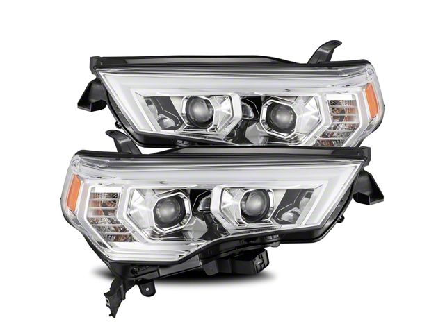 AlphaRex LUXX-Series Projector Headlights; Chrome Housing; Clear Lens (14-20 4Runner)