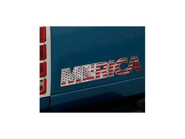 MERICA Stainless Emblem; Polished (Universal; Some Adaptation May Be Required)