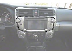 Navigation/CD Player Outer Radio Display Accent; Forged Carbon Fiber (14-24 4Runner)