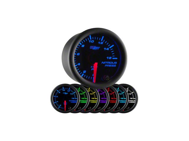 Nitrous Pressure Gauge; Black 7 Color (Universal; Some Adaptation May Be Required)