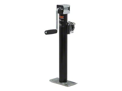 Pipe-Mount Swivel Trailer Jack with Side Handle; 2,000 lb.