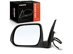 Power Heated Manual Folding Mirror; Driver Side; Textured Black (10-13 4Runner)