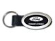 Powerstroke Oval Black Leather Key Fob