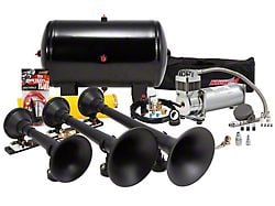 ProBlaster Triple Train Horn System; Black (Universal; Some Adaptation May Be Required)