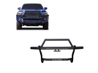 Rambler Grille Guard with 30-Inch LED Light Bar; Matte Black (10-24 4Runner)