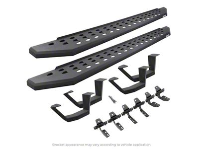 Go Rhino RB20 Running Boards with Drop Steps; Textured Black (14-24 4Runner, Excluding Limited, Nightshade & TRD Sport)