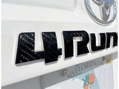 Rear Hatch Letter Overlays; Forged Carbon Fiber (14-24 4Runner)