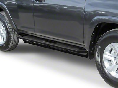 Rocker Armor Side Step Bars; Matte Black (17-24 4Runner w/o Lower Rocker Panel Extensions, Excluding Nightshade & TRD Pro)