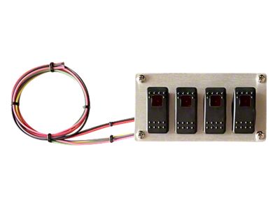 American Autowire Rocker Switch Panel; 4-Position (Universal; Some Adaptation May Be Required)