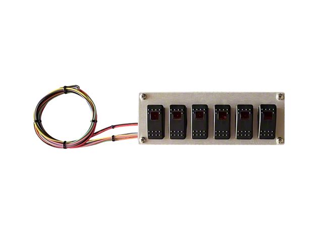 American Autowire Rocker Switch Panel; 6-Position (Universal; Some Adaptation May Be Required)