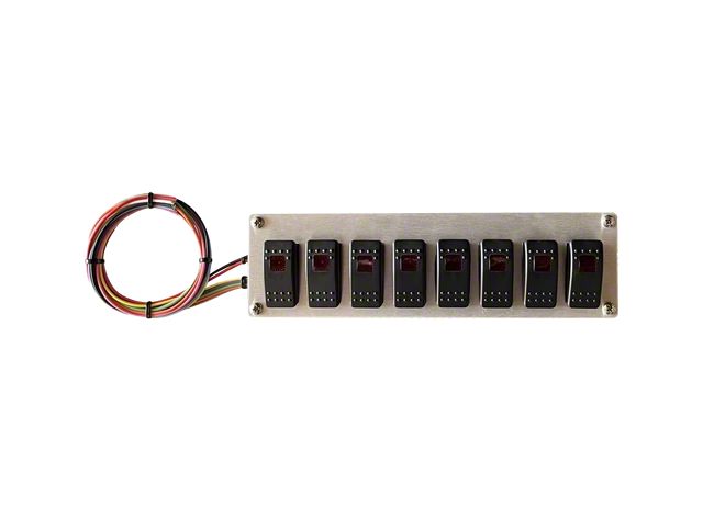 American Autowire Rocker Switch Panel; 8-Position (Universal; Some Adaptation May Be Required)