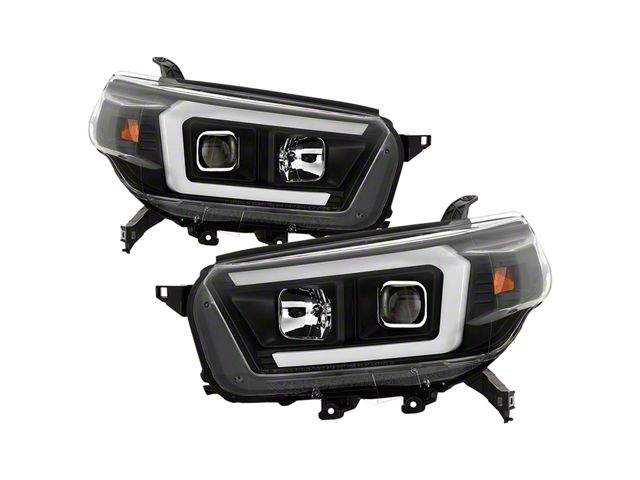 Signature Series Projector Headlights; Black Housing; Clear Lens (10-13 4Runner)