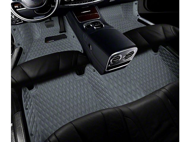 Single Layer Diamond Trunk Mat; Full Gray (10-24 4Runner w/ Split Middle Seat)